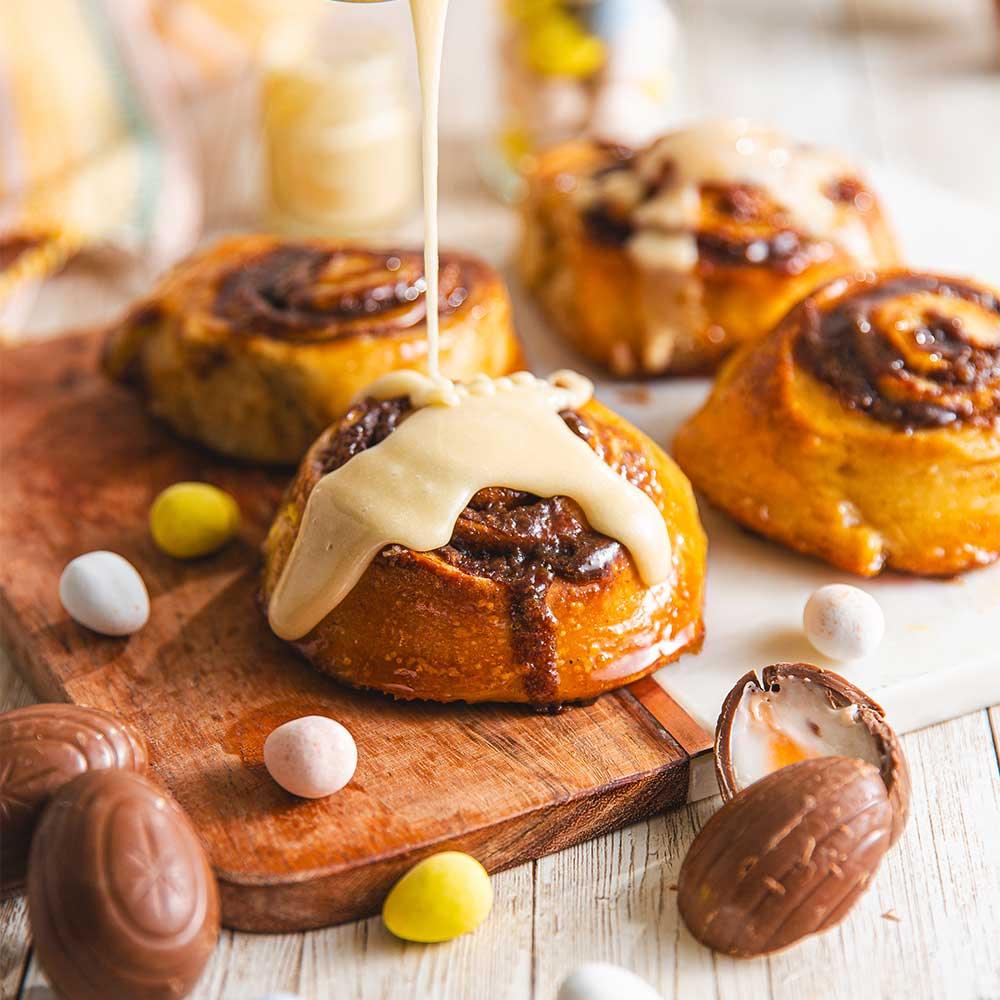 Union Square Donuts' Cadbury Creme Egg Cinnamon Rolls - WECO Hospitality