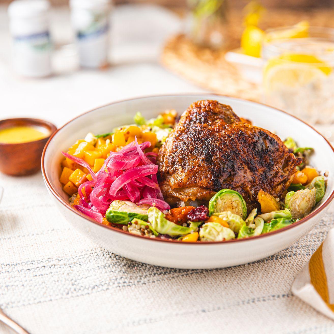 Chef Kelcy’s Quinoa Salad with Berbere Chicken - WECO Hospitality