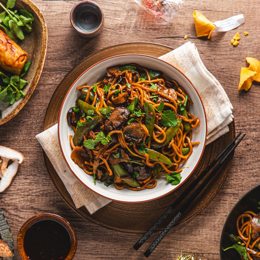 Mushroom Lo Mein for Two