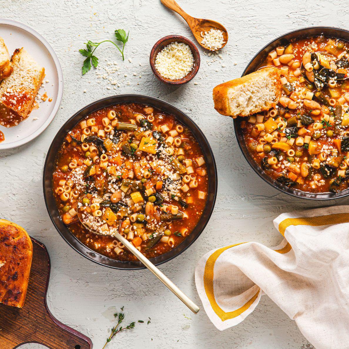 David's Vegetable Minestrone Soup for Two - WECO Hospitality