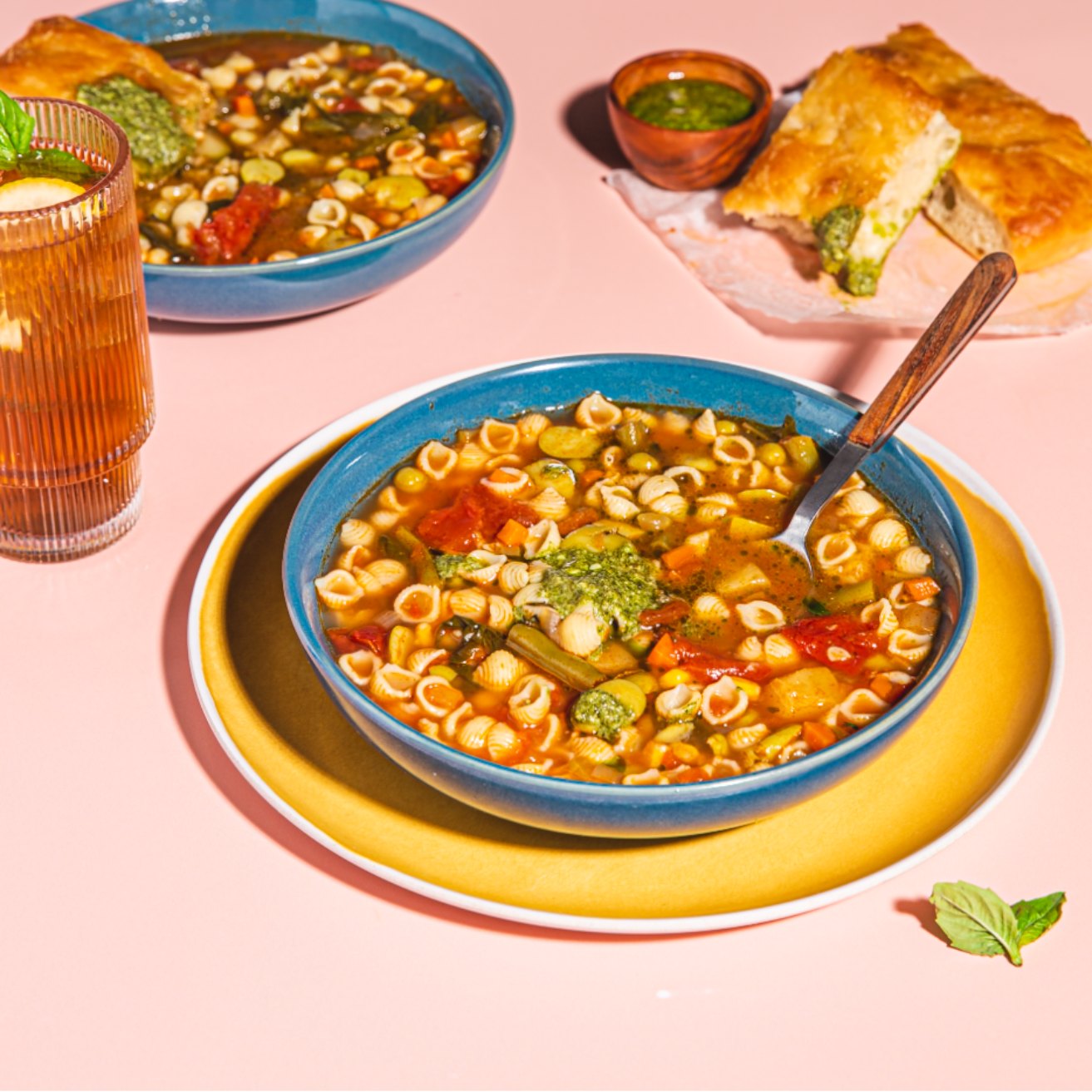 Summer Farmstand Veggie Minestrone for Two