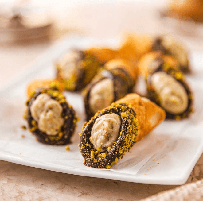 Dark Chocolate & Pistachio Cannoli - WECO Hospitality