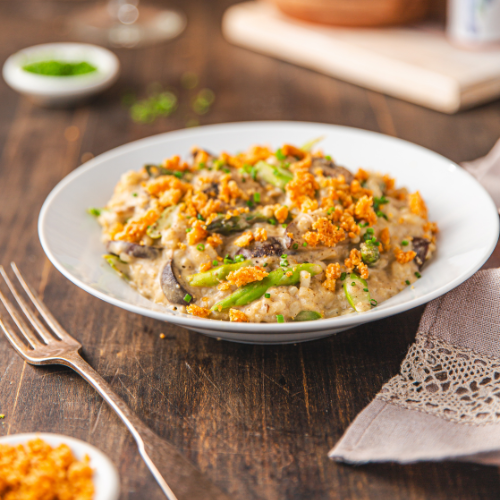 Mushroom & Asparagus Risotto Dinner for Two