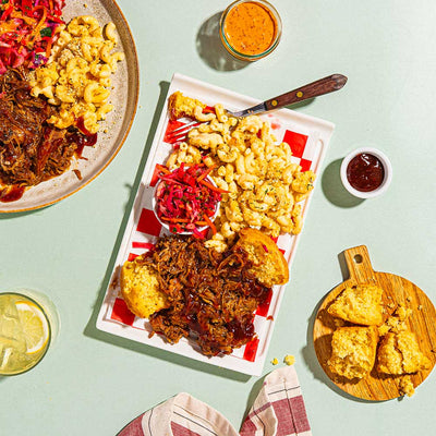 BBQ Pulled Pork with Mac & Cheese