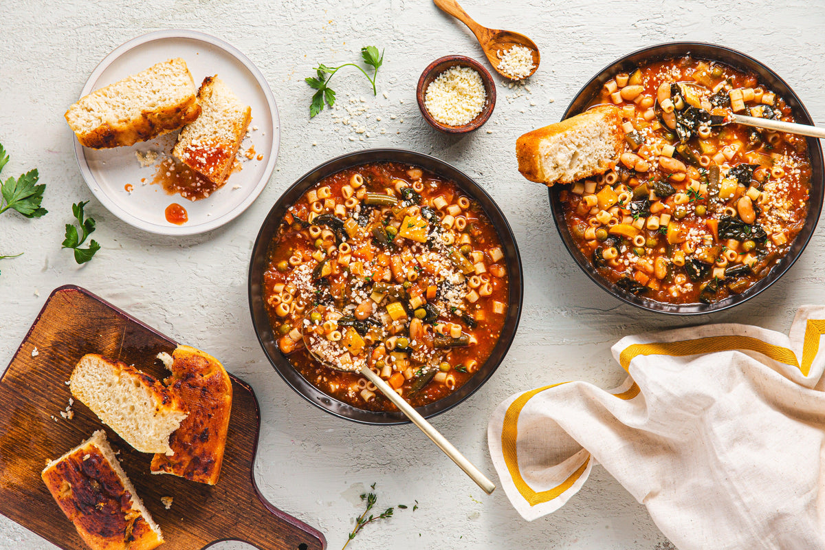 David's Vegetable Minestrone Soup for Two - WECO Hospitality