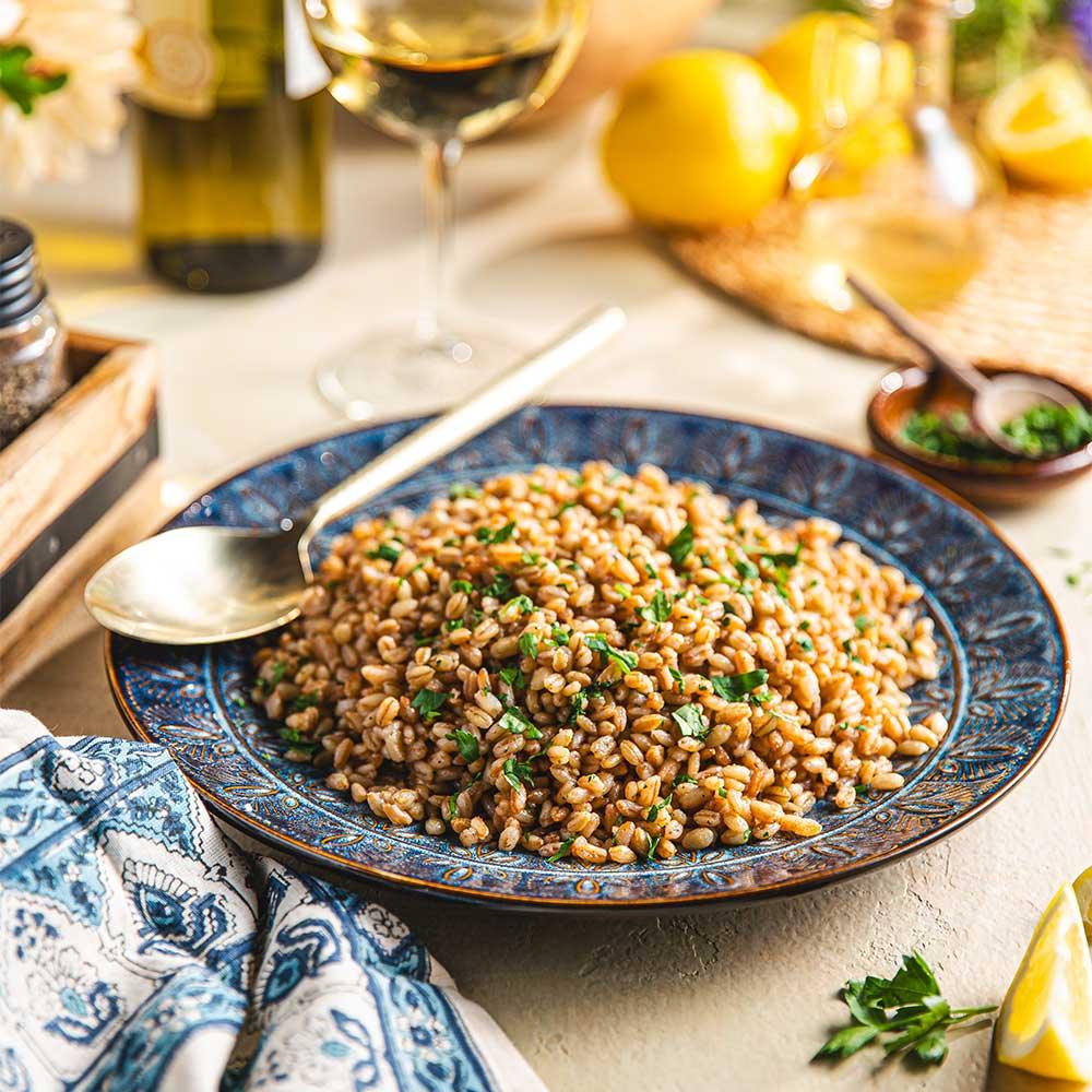 Farro with Barley & Tahini - WECO Hospitality