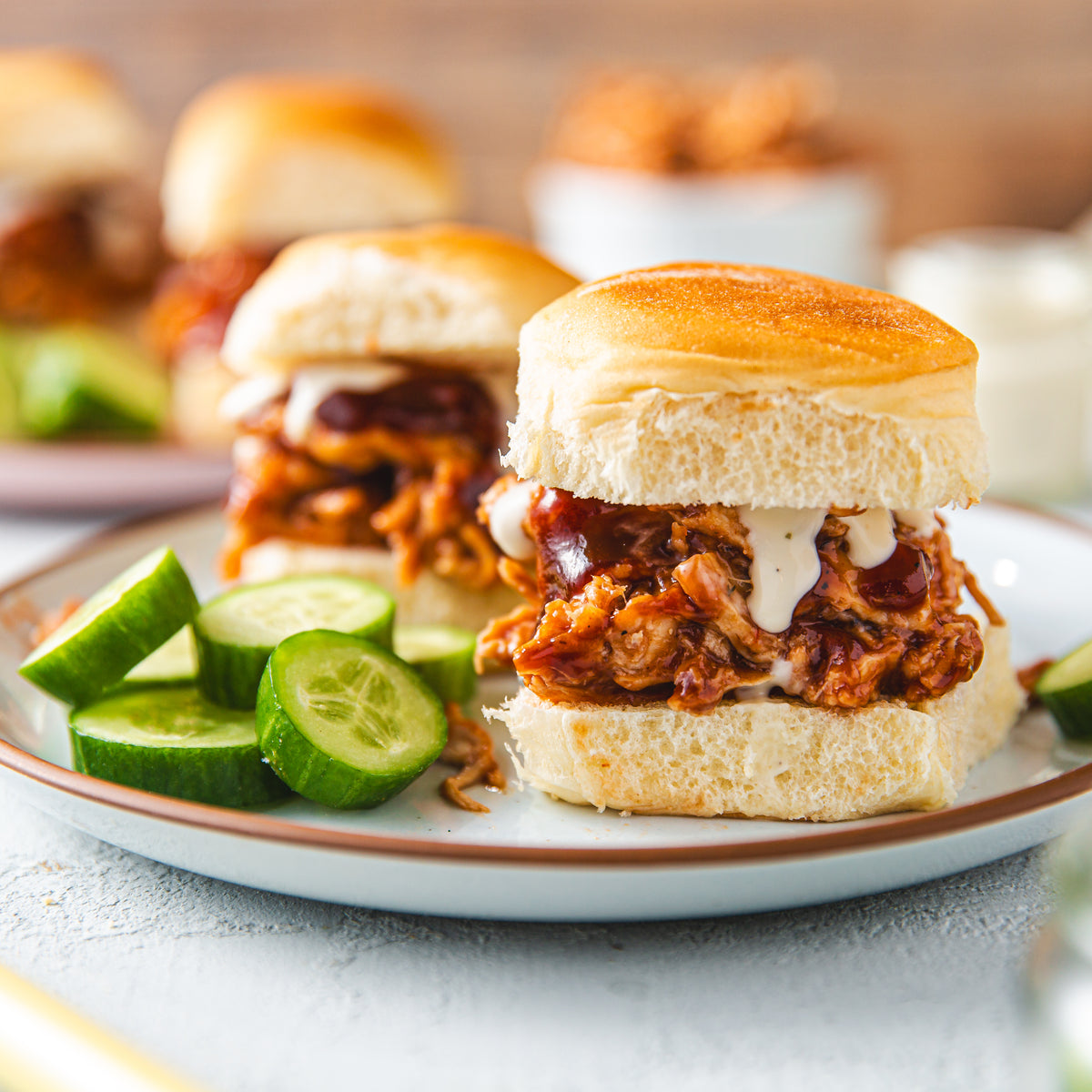 Kids' BBQ Chicken Sliders for Two