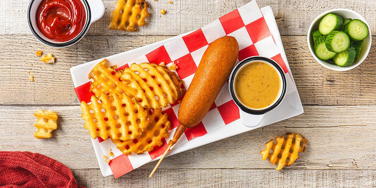 Kids' Corn Dog & Waffle Fries - WECO Hospitality