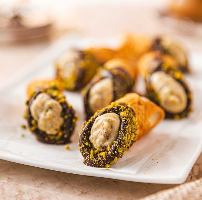 Pistachio & Dark Chocolate Cannoli