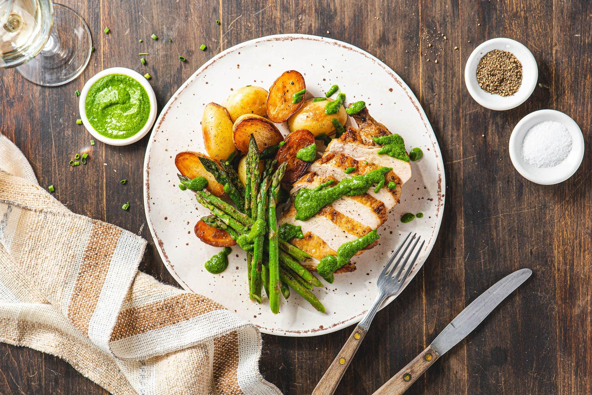 Roasted Chicken with Spring Veggies - WECO Hospitality