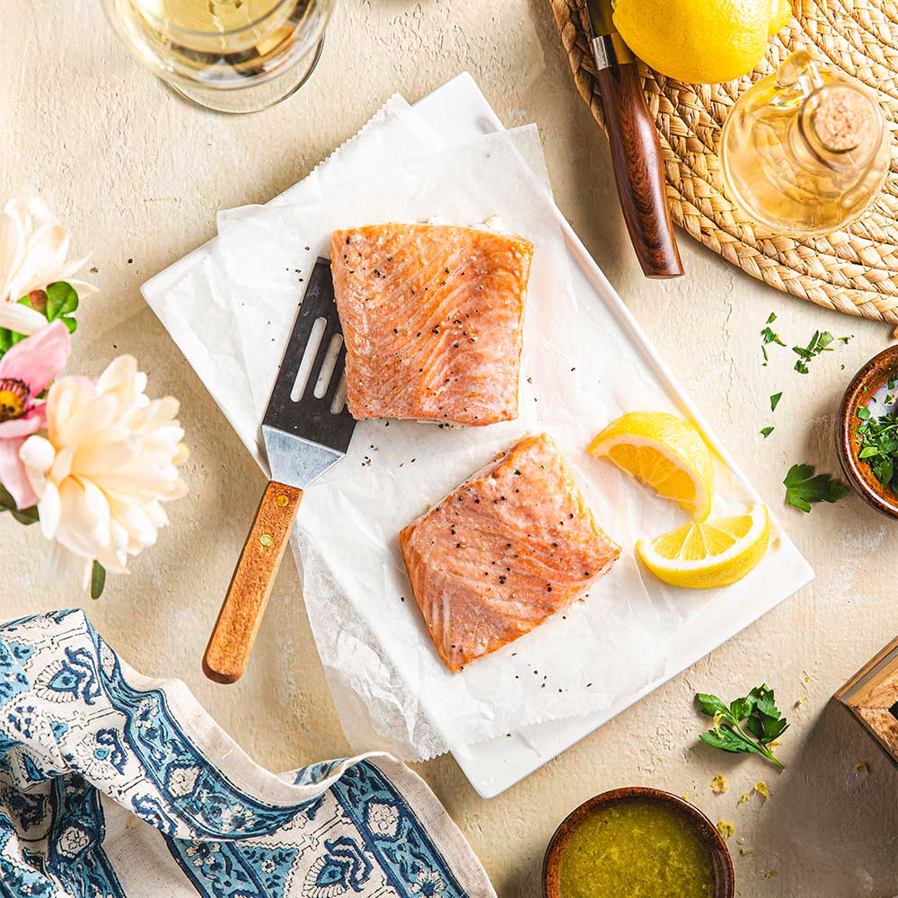 Roasted Salmon with Herb Vinaigrette