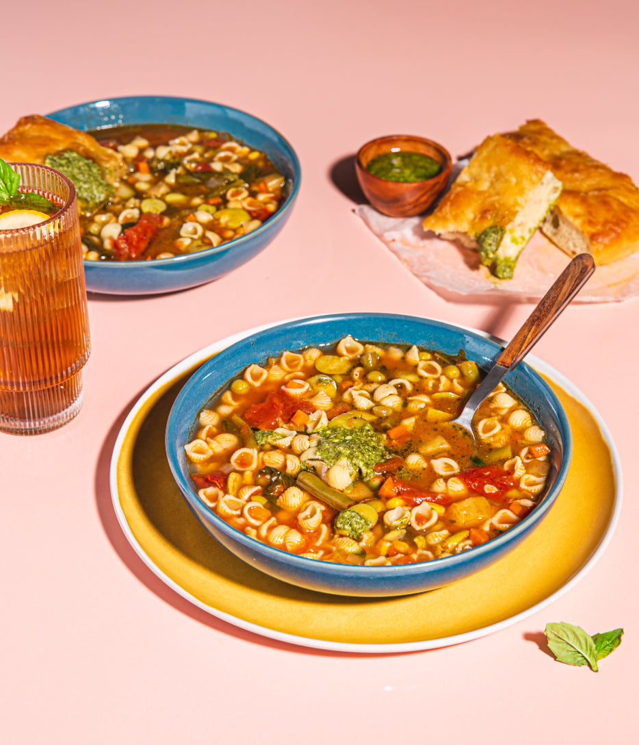 Summer Farmstand Veggie Minestrone for Two