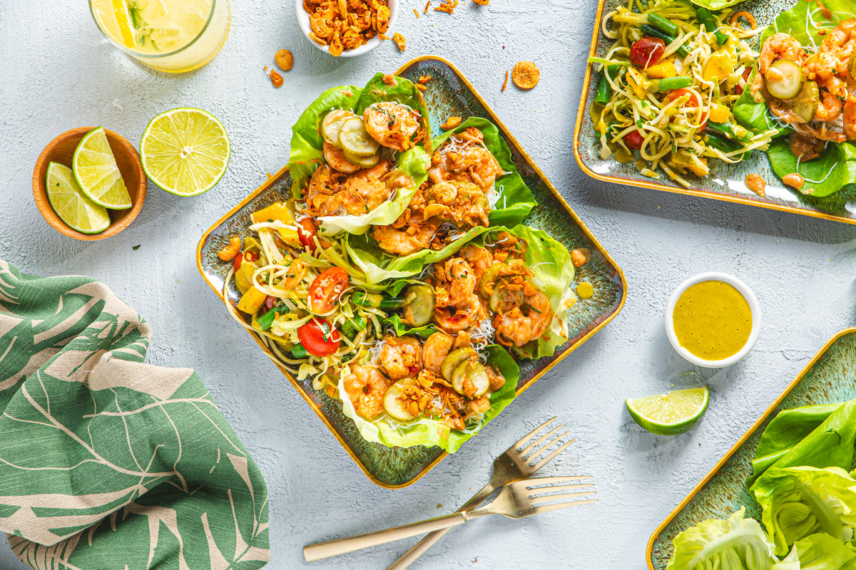 Sweet Chili Shrimp Lettuce Wraps